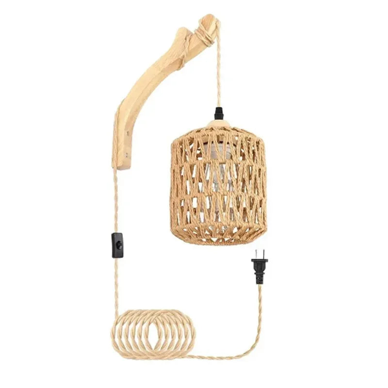 Bali Rotan Wandlamp – Handgemaakt | Boho Sfeerverlichting